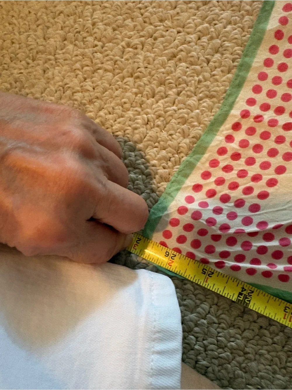 Vintage Mint and Pink Polka Dot Lightweight Scarf Wrap